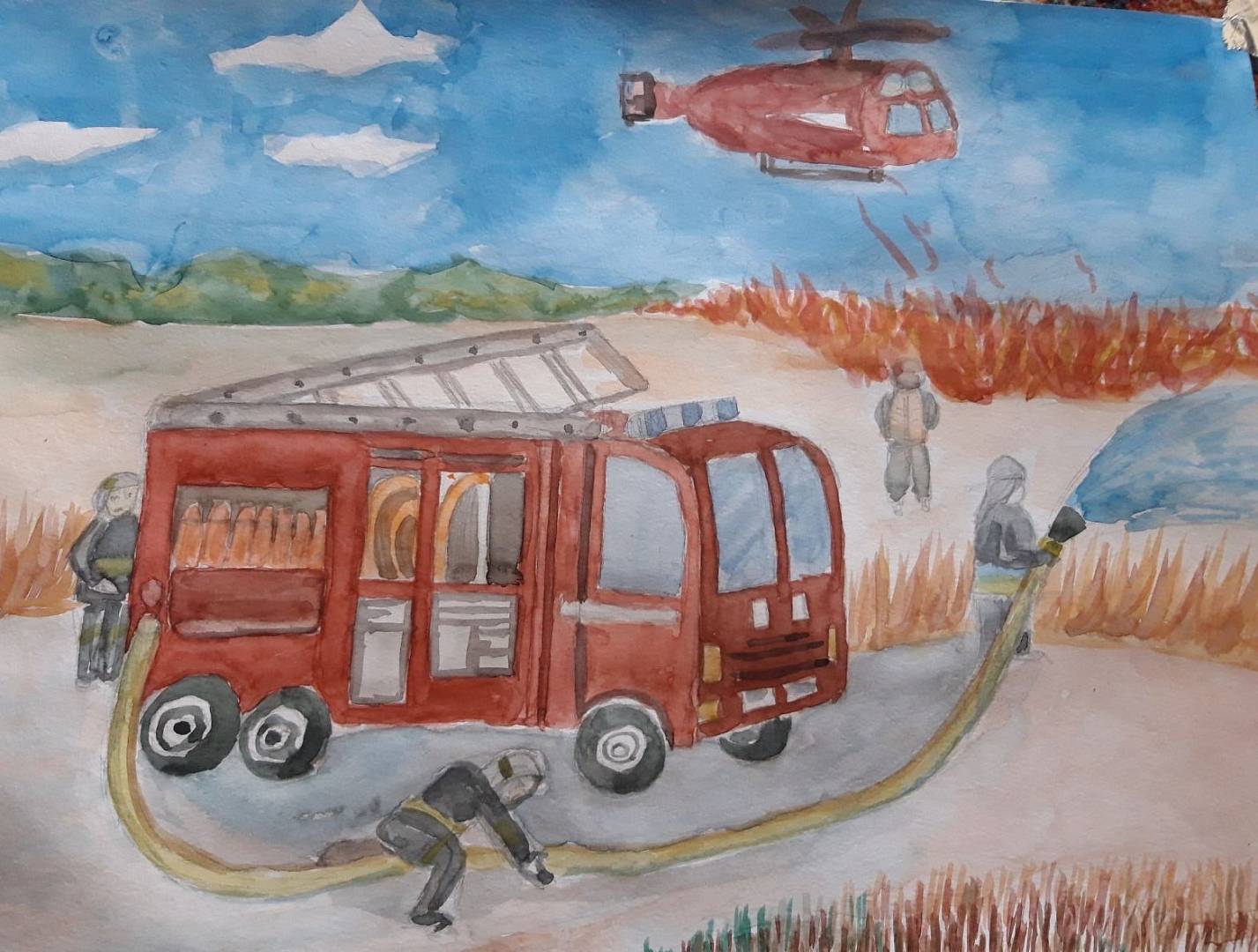 Рисунок на тему пожарной части